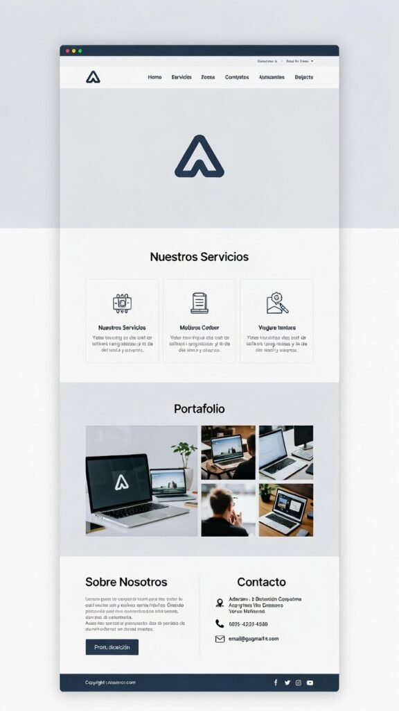 pantalla mostrando la organizacion de una homepage